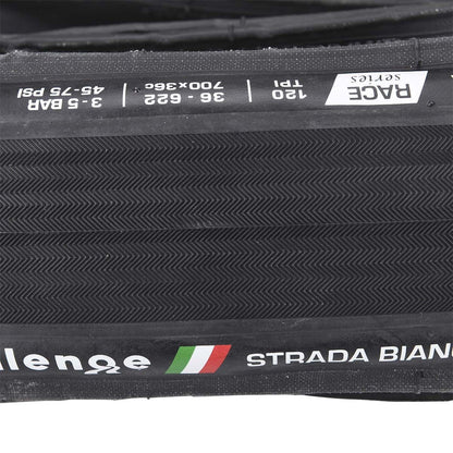 Reifen CHALLENGE STRADA BIANCA 700x36 TubeType Faltbar Schwarz