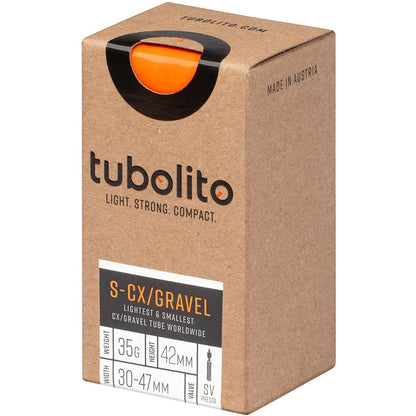 Schlauch TUBOLITO S-TUBO CX/gravel 700x 30/47 Presta 42mm Orange