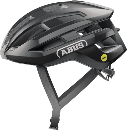 Helm Straße ABUS POWERDOME MIPS Schwarz Brillant