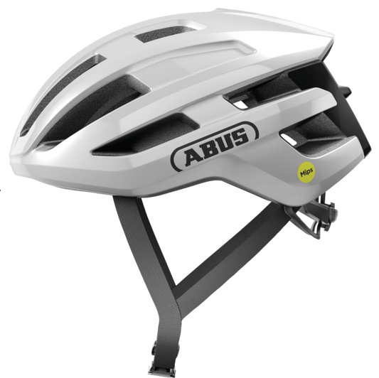 Helm Straße ABUS POWERDOME MIPS Brillant Weiß