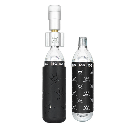 CO2-Inflator PEATY'S HOLESHOT ROAD/GRAVEL + 2 CO2-Gewindekartuschen 16 g Silber