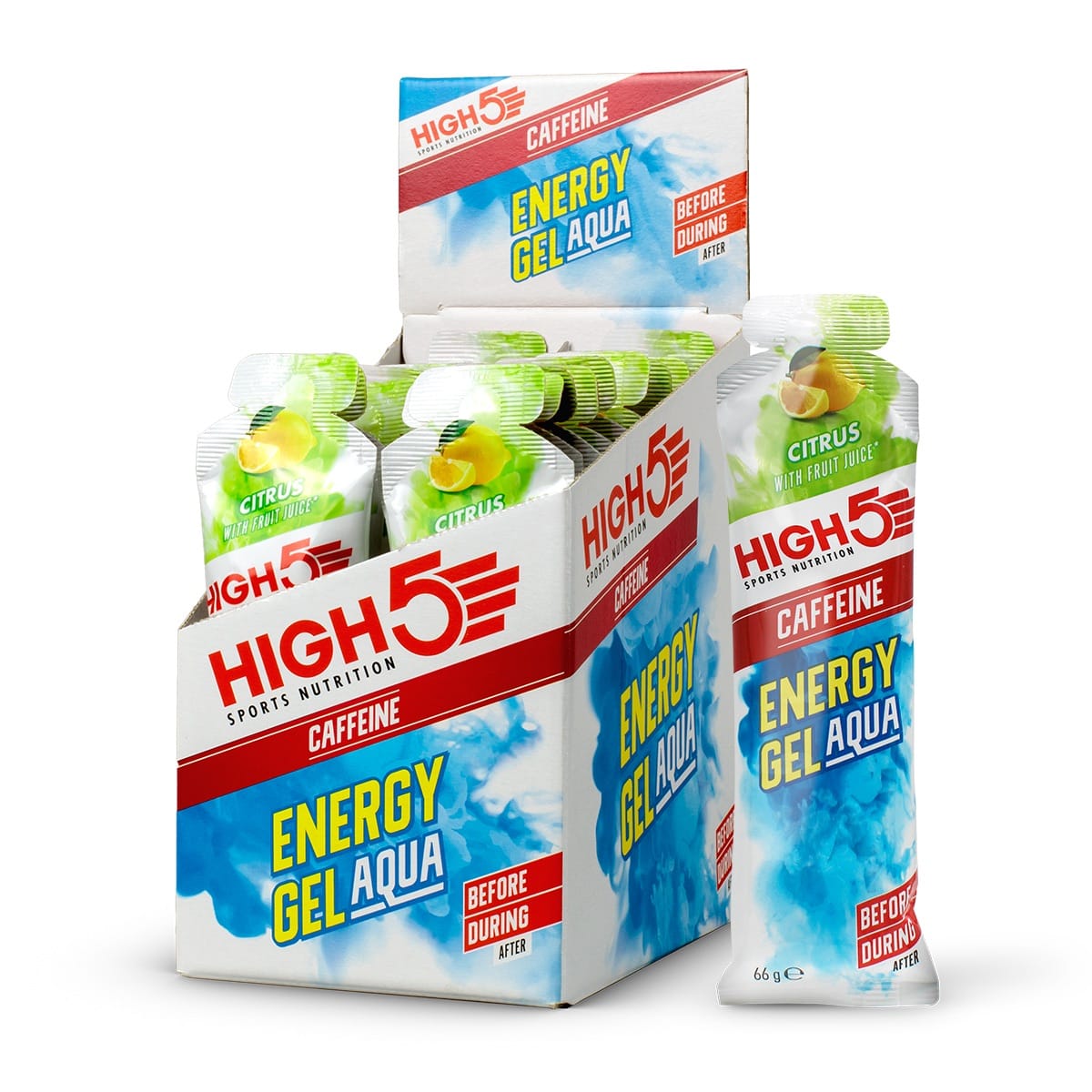 Energie-Gel HIGH5 ENERGY GEL Aqua Caffeine (66g) Zitrone