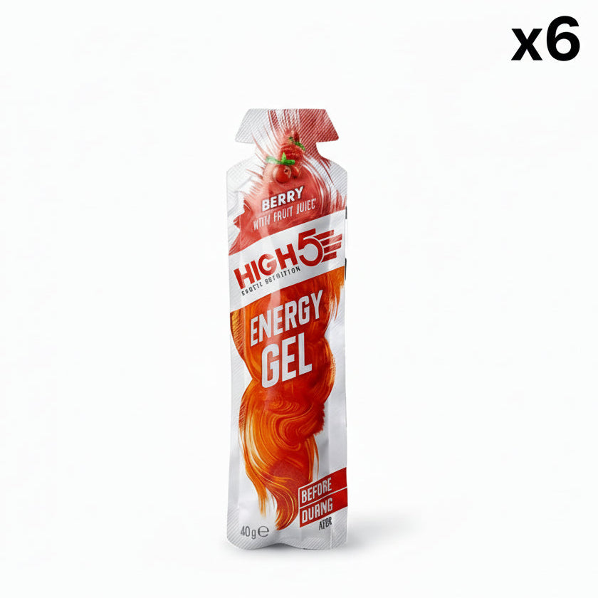 6er-Pack HIGH5 ENERGY GEL (40g) Berry