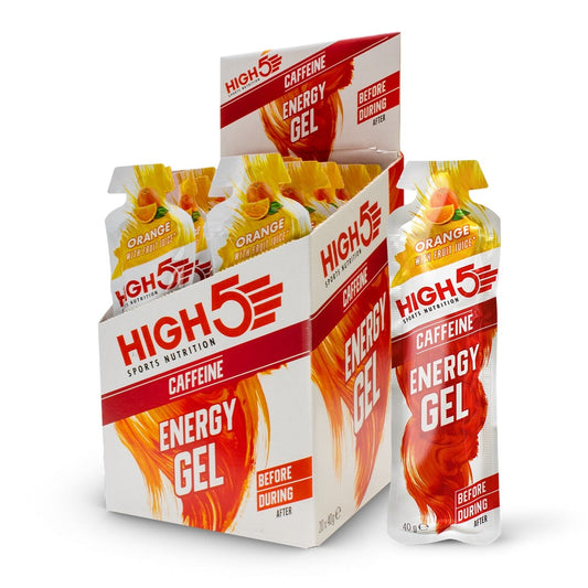 Energie-Gel HIGH5 ENERGY GEL Caffeinen (40g) Orange