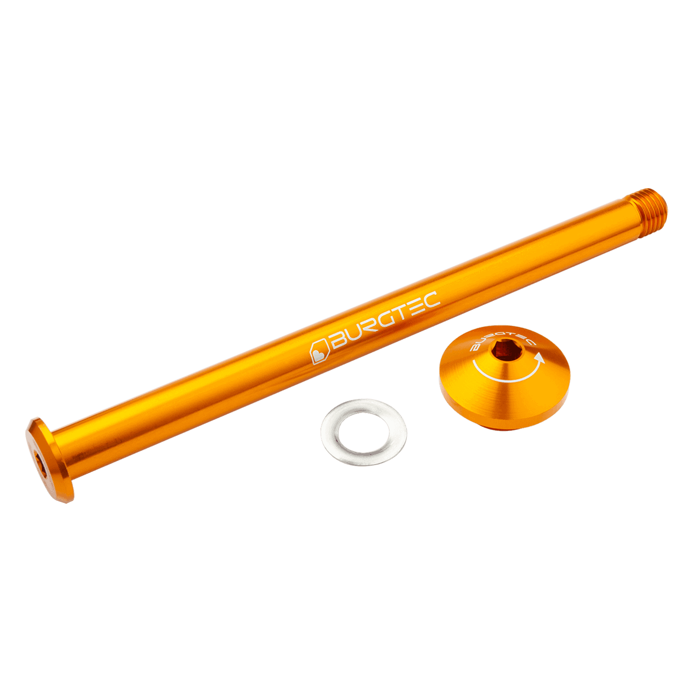 BURGTEC Hinterradachse 171mm für Yeti Rahmen Orange