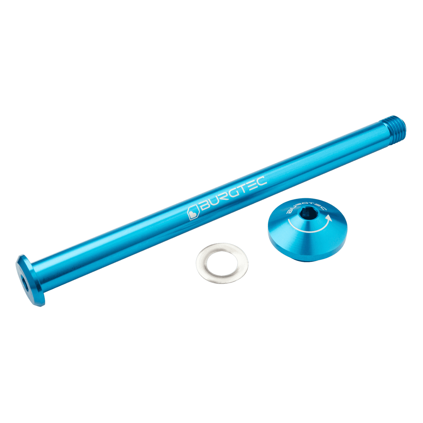 BURGTEC Hinterradachse 171mm für Yeti Rahmen Blau