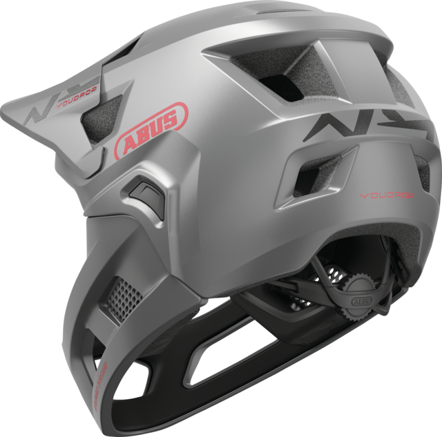 ABUS YOUDROP FF Junior Mountainbike-Helm, grau