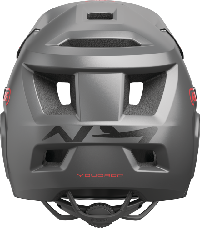 ABUS YOUDROP FF Junior Mountainbike-Helm, grau