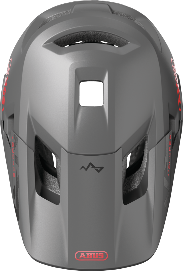 ABUS YOUDROP FF Junior Mountainbike-Helm, grau
