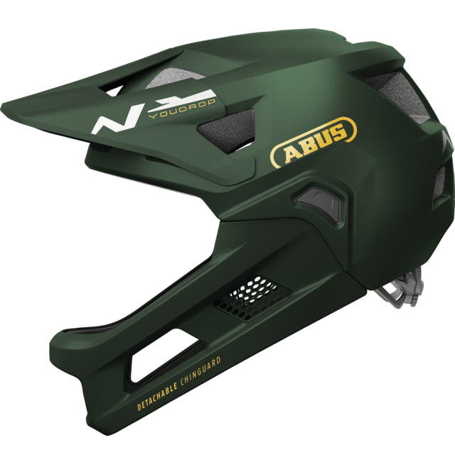 ABUS YOUDROP FF Junior Mountainbike-Helm, Moosgrün