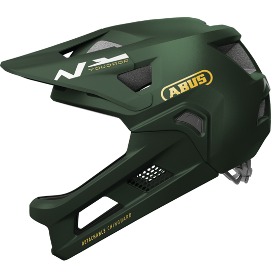 ABUS YOUDROP FF Junior Mountainbike-Helm, Moosgrün