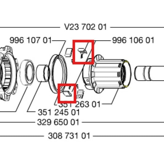 SCHLÜSSELSATZ (PAWLS) MAVIC FÜR ITS-4 (ODER TS-2)