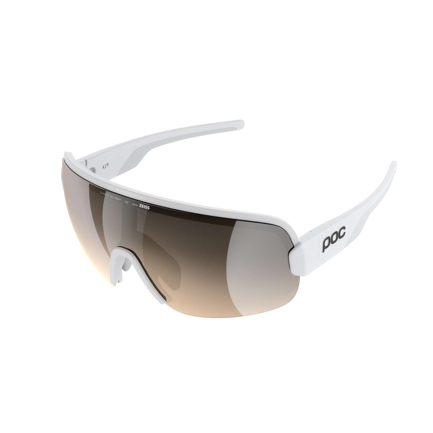 POC AIM Brille Weiß/Clarity Trail /Partly Sunny Silver