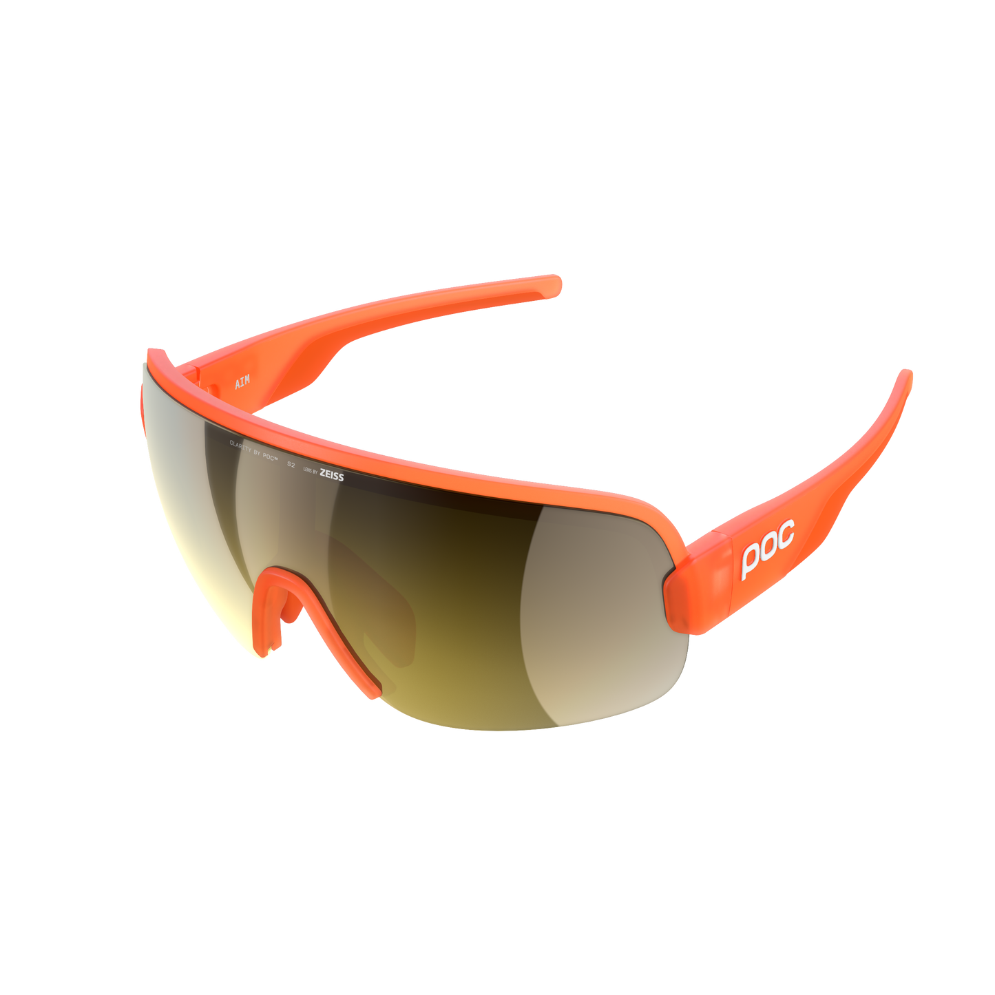 POC AIM Brille Fluo Orange Transluzent/Clarity Road/Partly Sunny Gold