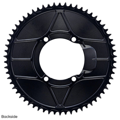 Einfachkettenblatt 12-fach ALUGEAR AERO 110 BCD für Shimano Schwarz