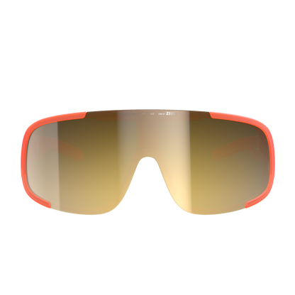 Brille POC ASPIRE Orange Fluo Transluzent Glas Clarity Road Partly Sunny Gold