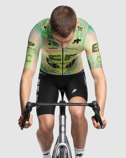 Trikot ASSOS MILLE GT S11 EVO EDUCATION FIRST Kurzarm Grün/Gelb