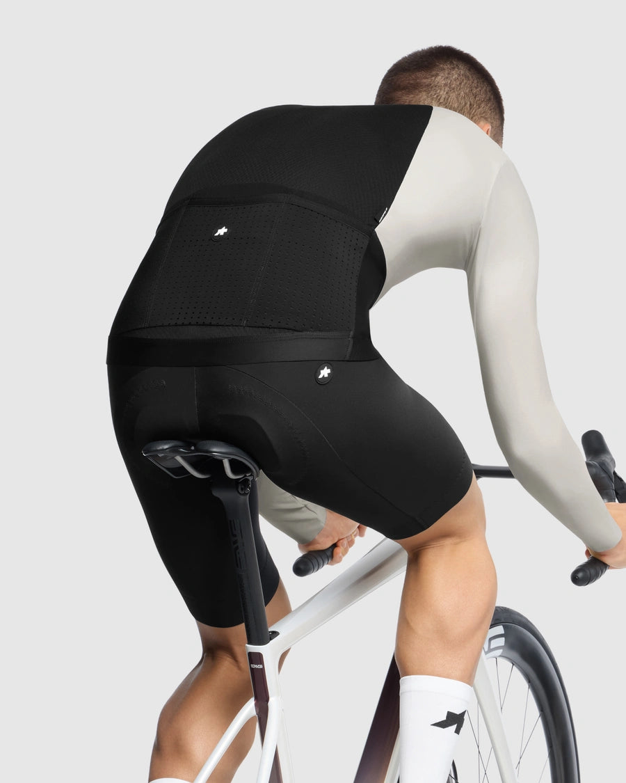 Trikot ASSOS EQUIPE R SPRING FALL S11 Lange Ärmel Weiß