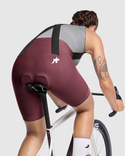 Damen-Trägershort ASSOS UMA GT S11 Burgundy Red