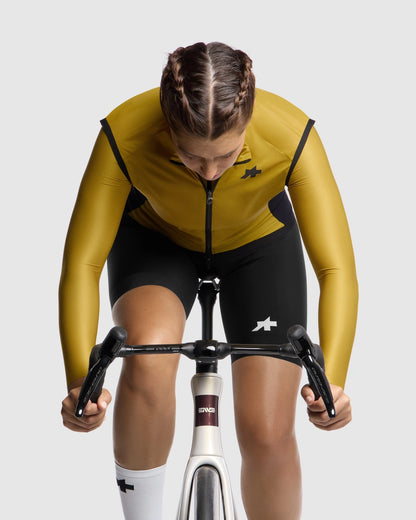 Ärmellose Weste ASSOS UMA GT WIND S11 Damen Golden Yellow