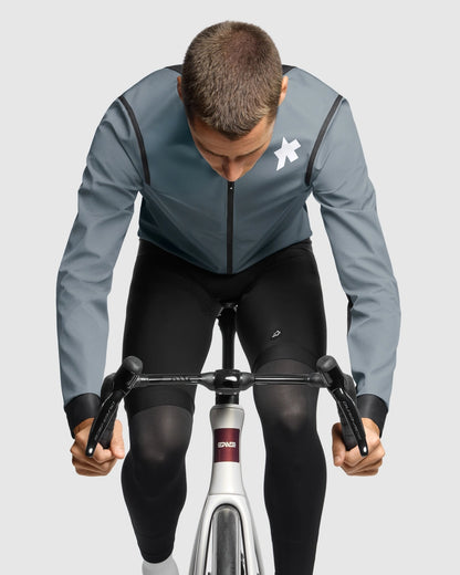 ASSOS MILLE GTS STURMPRINZ RAIN S11 Jacke Blau/Silber