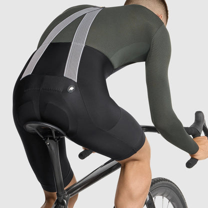 Kurze Träger-Radhose ASSOS TACTICA SPRING FALL T5 Schwarz