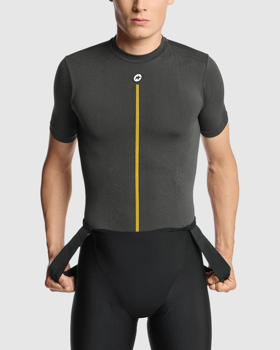 Unterwäsche ASSOS SPRING FALL P1 Kurzarm Grau