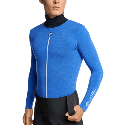 Unterhemd ASSOS ULTRAZ WINTER SKIN P1 Lange Ärmel Blau
