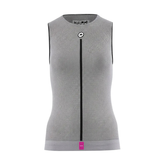 ASSOS NS SKIN LAYER P1 Ärmelloses Unterhemd für Damen, grau