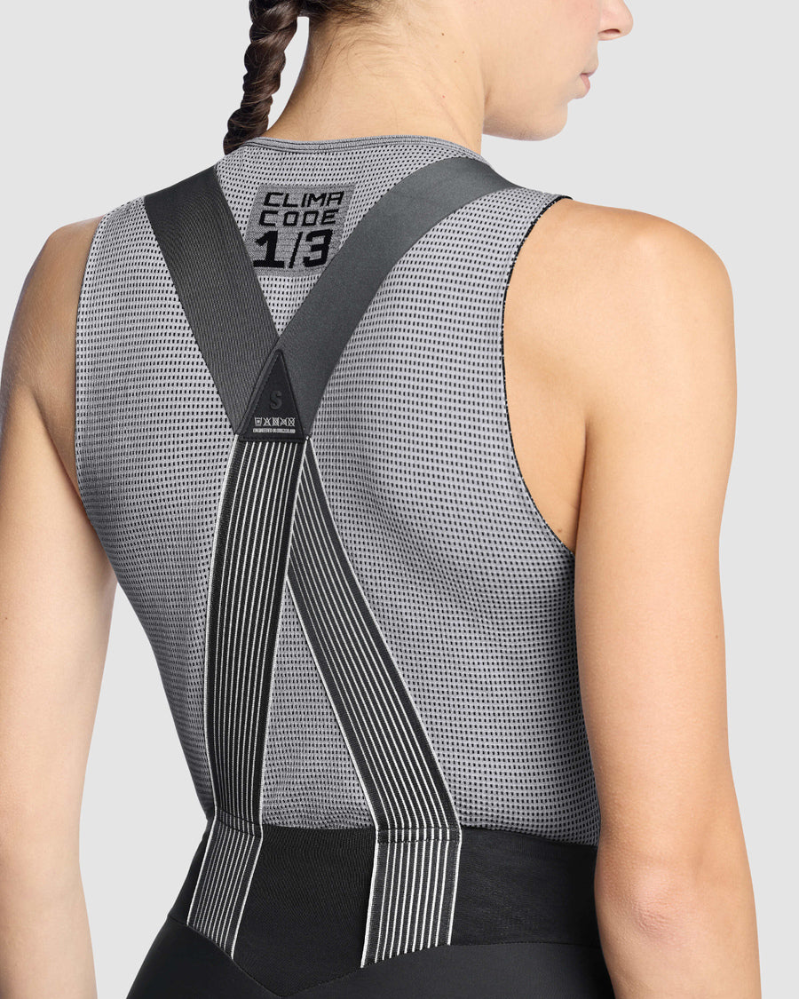 ASSOS NS SKIN LAYER P1 Ärmelloses Unterhemd für Damen, grau