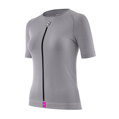 Unterhemd ASSOS NS SKIN LAYER P1 Kurzarm Damen Grau