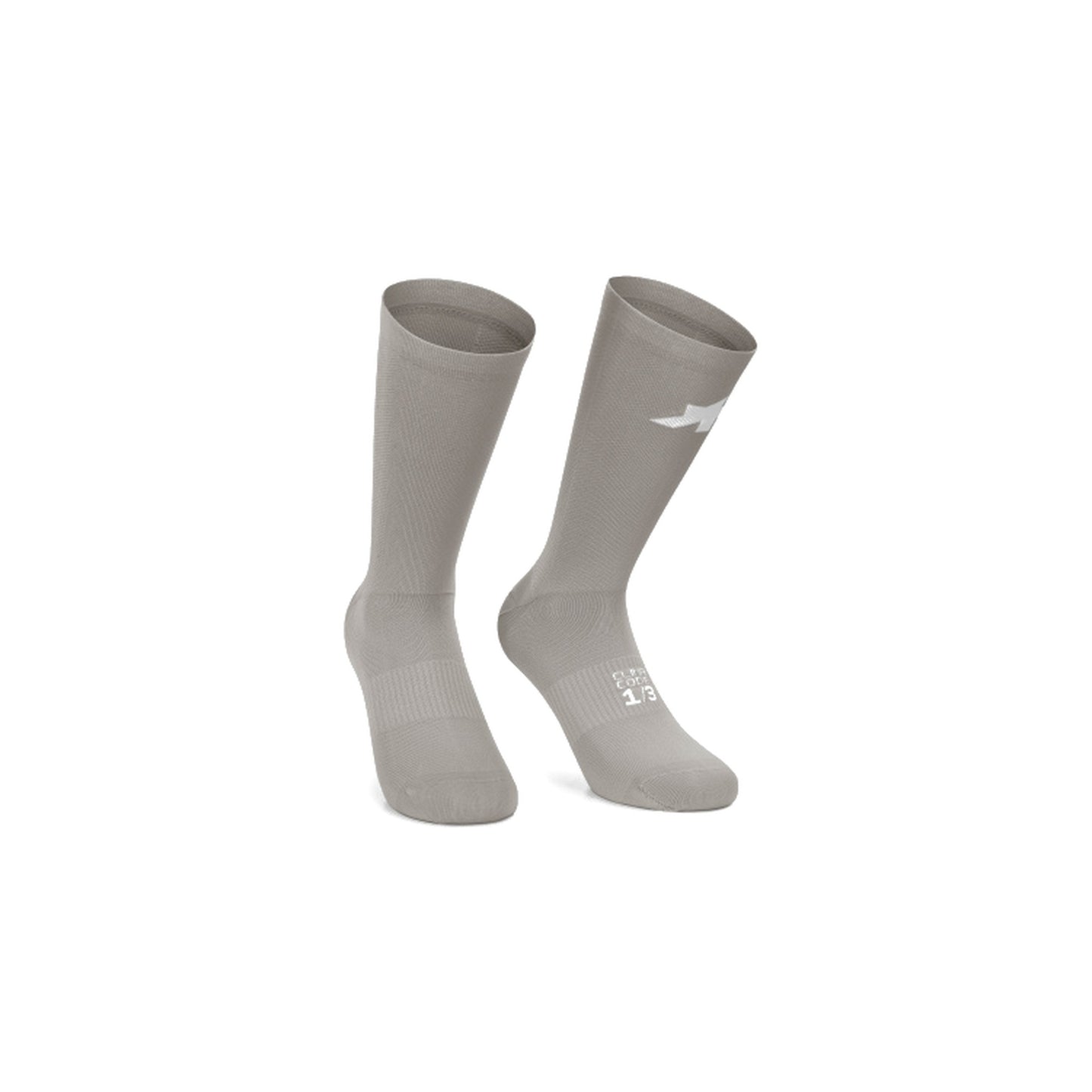 ASSOS RACING S11 Socken in der Farbe „Almond Milk“