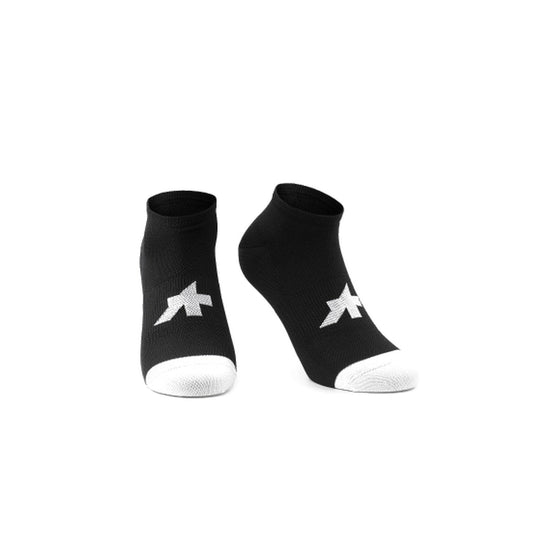 ASSOS RS SUPERLEGER LOW Socken, Schwarz