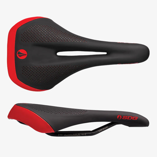 Selle SDG ALLURE V2 Femme Rails Lux-Alloy Schwarz/Rot