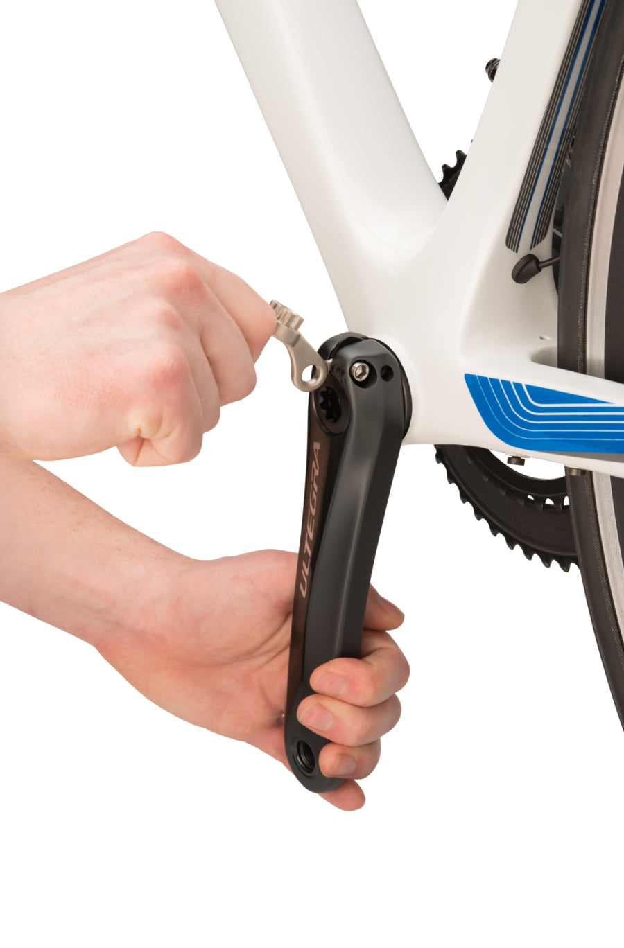 Park Tool BBT-10.2: Haken hebt die Hollowtech-II-Sicherungsplatte an