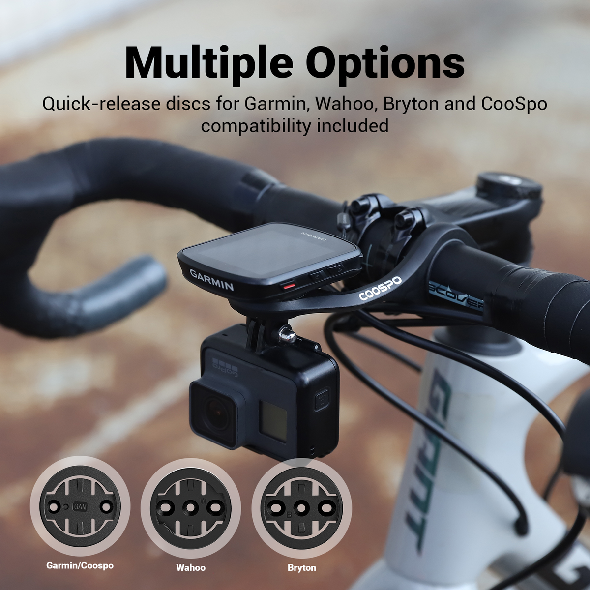 COOSPO BCM-B01 Fahrradcomputerhalterung für gebogenen Lenker