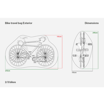 Schutzhülle für Fahrradträger BUDS CAR BIKE RACK AND RAIN COVER 2/3 Fahrräder