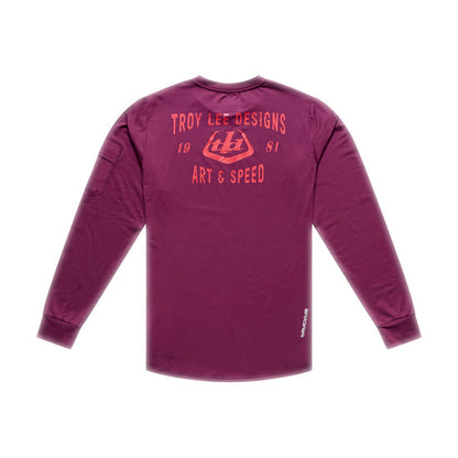 Trikot TROY LEE DESIGNS RUCKUS RIDE LOCKDOWN Langarm Sangria