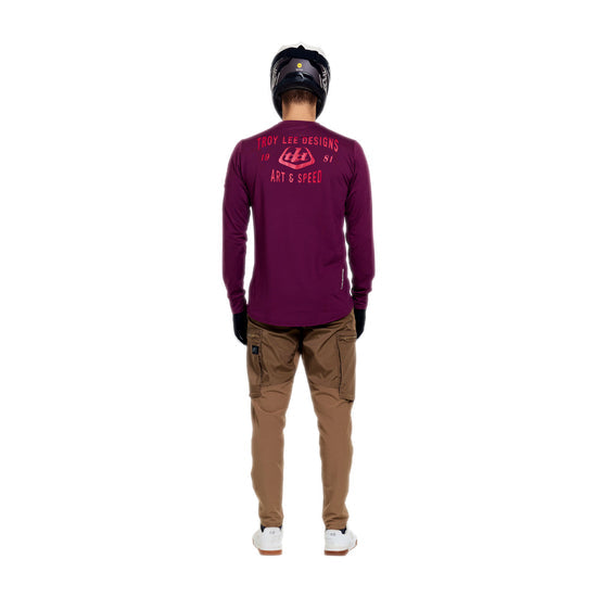 TROY LEE DESIGNS RUCKUS RIDE LOCKDOWN Trikot Langarm Sangria