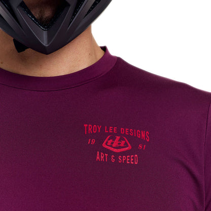 Trikot TROY LEE DESIGNS RUCKUS RIDE LOCKDOWN Langarm Sangria