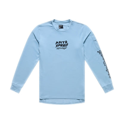 Langarm-Trikot TROY LEE DESIGNS RUCKUS RIDE WAVES Blau