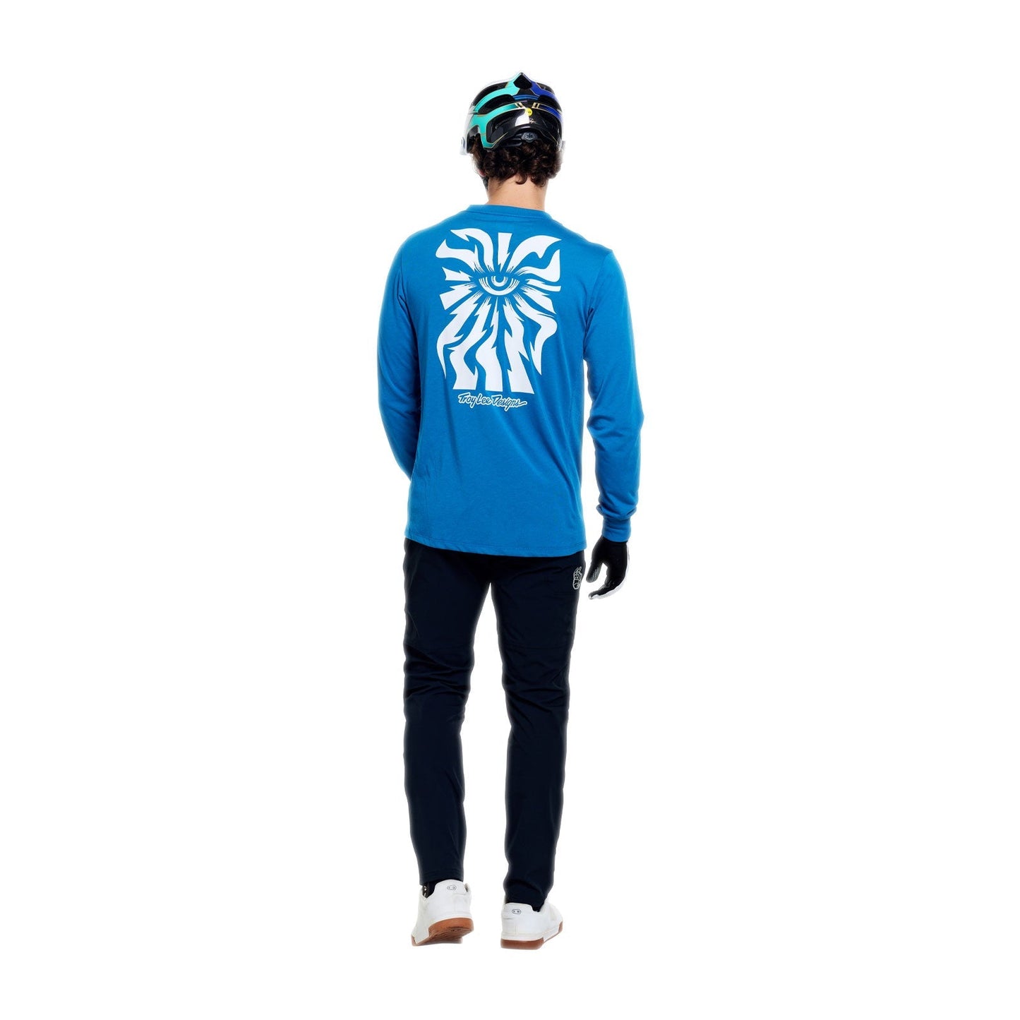 TROY LEE DESIGNS SKYLINE RIDE ONE EYE AERO Langarm Trikot Blau