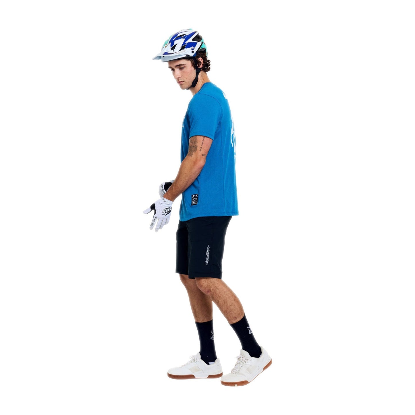 TROY LEE DESIGNS SKYLINE RIDE ONE EYE AERO Trikot Kurzarm Blau
