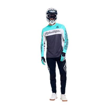 Trikot TROY LEE DESIGNS SPRINT PRO YO MOTO Langarm Schwarz/Blau