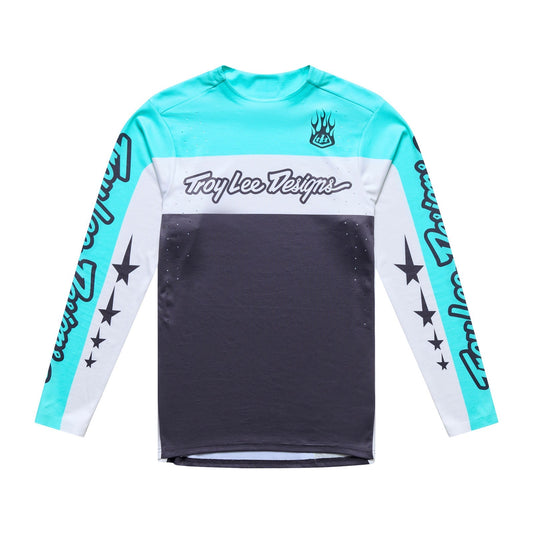 TROY LEE DESIGNS SPRINT PRO YO MOTO Trikot Langarm Schwarz/Blau