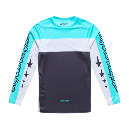 Trikot TROY LEE DESIGNS SPRINT PRO YO MOTO Langarm Schwarz/Blau