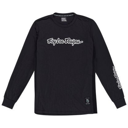 Trikot TROY LEE DESIGNS SKYLINE RIDE TEE SIGNATURE Langarm Schwarz