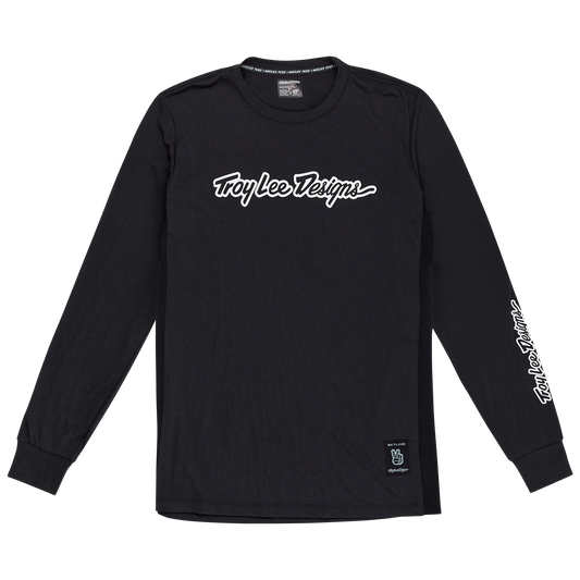 TROY LEE DESIGNS SKYLINE RIDE TEE SIGNATURE Langarmtrikot Schwarz 2025