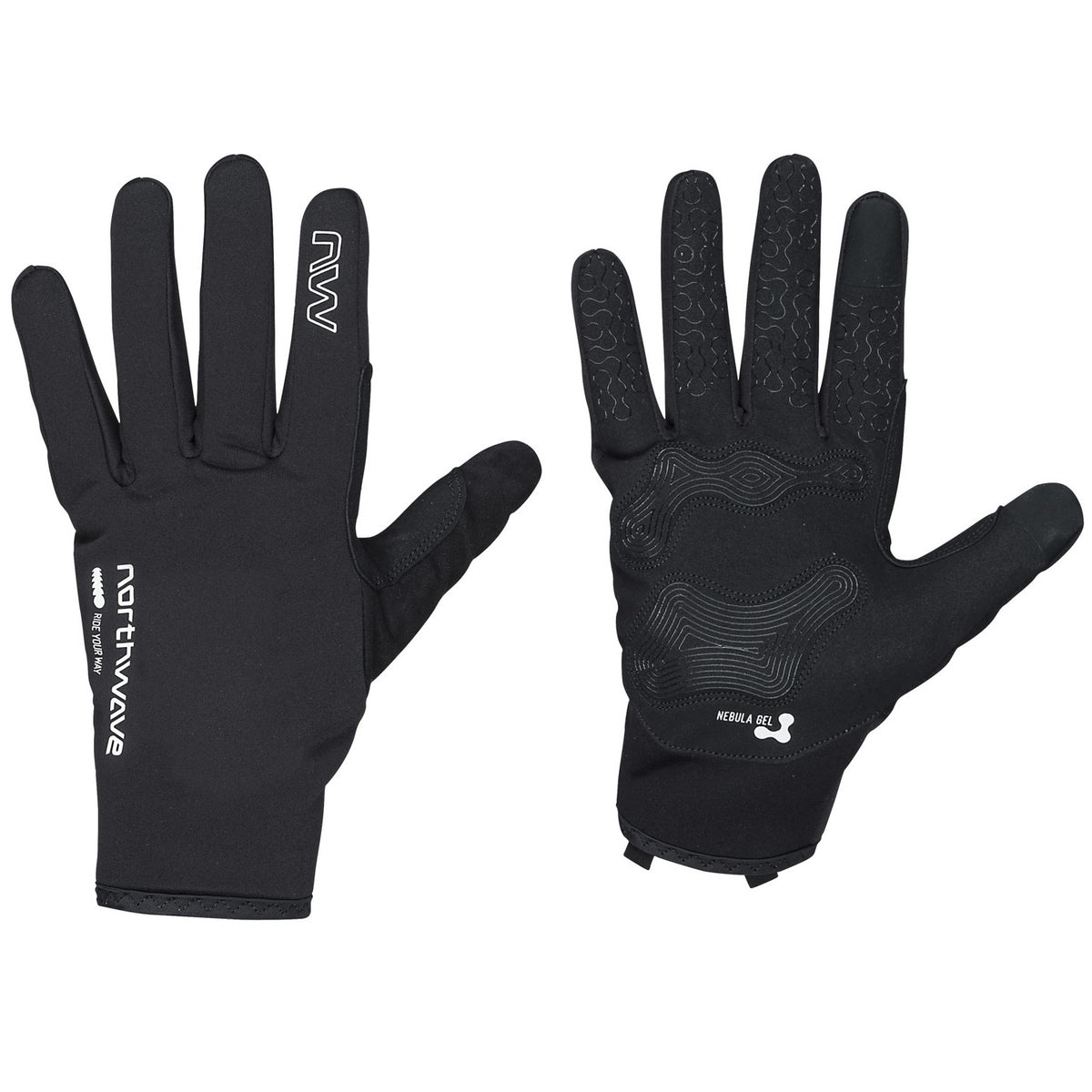 Handschuhe NORTHWAVE FAST PRO GEL WINTER Schwarz