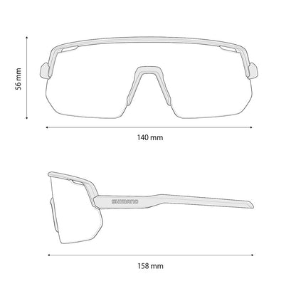 Brille SHIMANO TECHNIUM L CE-TCNL2 Matt Weiß Glas Ridescape Road